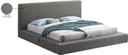 Terra Boucle Fabric King Bed Grey - Gate FurnitureKing Bed