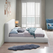 Terra Boucle Fabric King Bed White - Gate FurnitureKing Bed