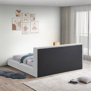Terra Boucle Fabric King Bed White - Gate FurnitureKing Bed