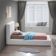 Terra Boucle Fabric Twin Bed Cream - Gate FurnitureTwin Bed