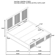 Terrace 2-drawer Eastern King Storage Bed Ash Brown - 224900KE