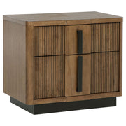 Terrace 2-drawer Nightstand Bedside Table Ash Brown - 224902