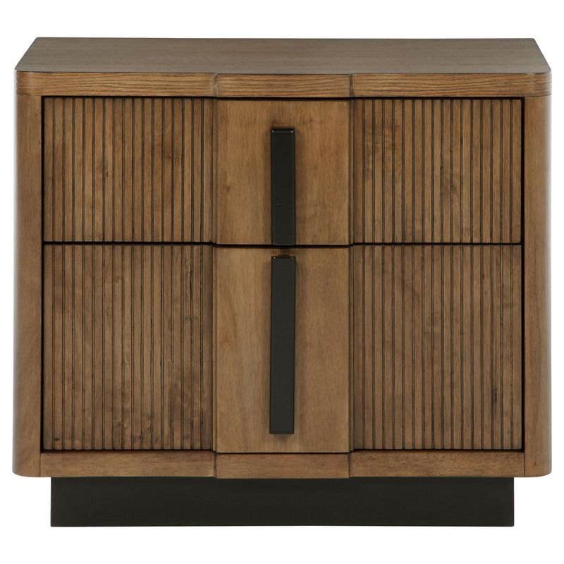 Terrace 2-drawer Nightstand Bedside Table Ash Brown - 224902