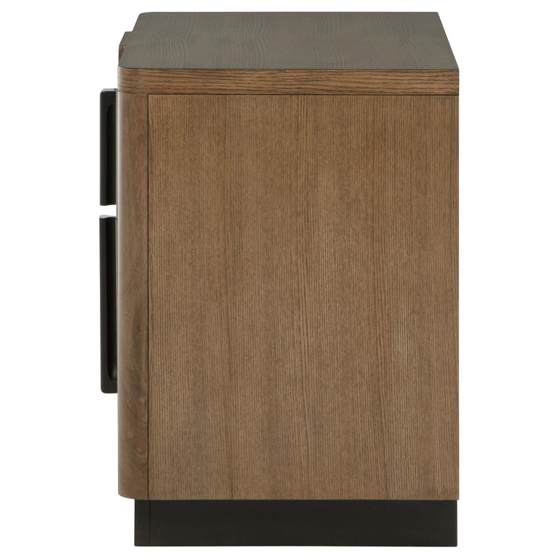 Terrace 2-drawer Nightstand Bedside Table Ash Brown - 224902