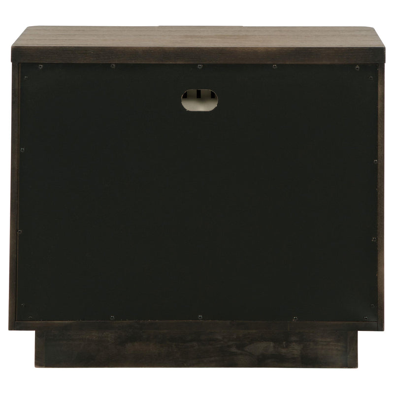 Terrace 2-drawer Nightstand Bedside Table Ash Brown - 224902