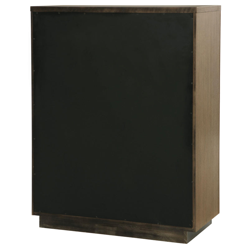 Terrace 5-drawer Chest of Drawers Ash Brown - 224905
