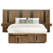 Terrace California King Wall Panel Storage Bed Ash Brown - 224900KW-S3P
