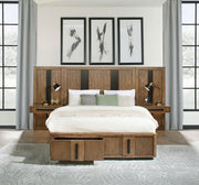 Terrace Eastern King Wall Panel Storage Bed Ash Brown - 224900KE-S3P