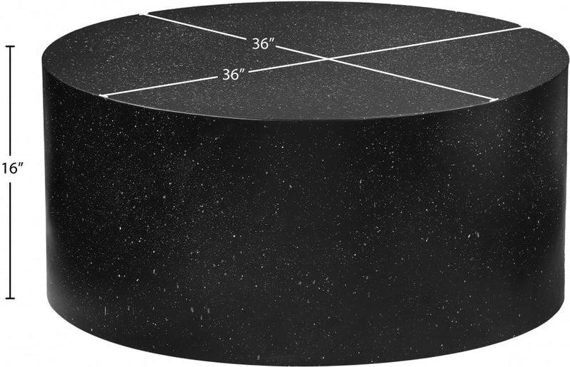 Terrazzo Terrazzo Pattern Iron Coffee Table in Black - 237Black-C