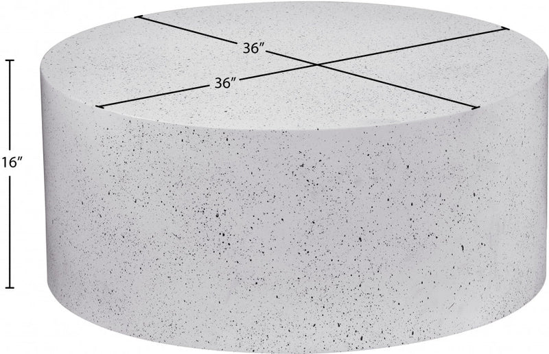 Terrazzo Terrazzo Pattern Iron Coffee Table in White - 237White-C