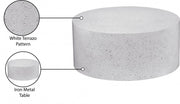 Terrazzo Terrazzo Pattern Iron Coffee Table in White - 237White-C
