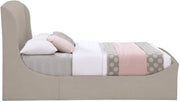 Tess Velvet King Bed (3 Boxes) Beige - Gate FurnitureKing Bed