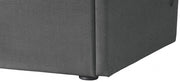 Tess Velvet King Bed (3 Boxes) Grey - Gate FurnitureKing Bed