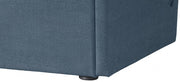 Tess Velvet Queen Bed (3 Boxes) Blue - Gate FurnitureQueen Bed