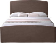 Tess Velvet Queen Bed (3 Boxes) Brown - Gate FurnitureQueen Bed