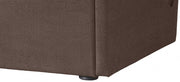 Tess Velvet Queen Bed (3 Boxes) Brown - Gate FurnitureQueen Bed