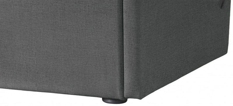 Tess Velvet Queen Bed (3 Boxes) Grey - Gate FurnitureQueen Bed