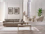 Tetra San 4-pieces (2 Sofa & 2 Chair) Livingroom in Brown - Cream - 200-SAN-TET-BRO-CRE-3311