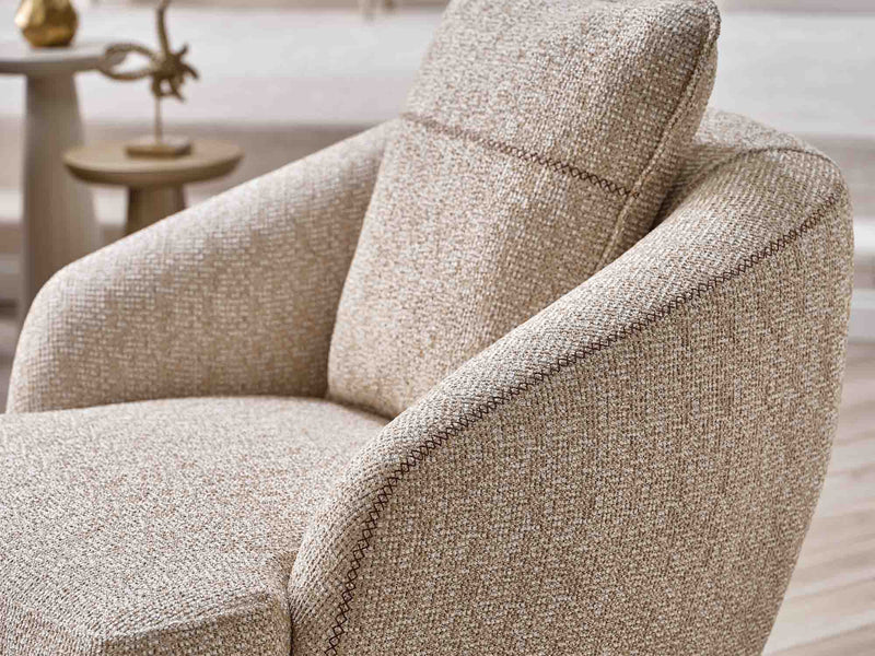 Tetra San 4-pieces (2 Sofa & 2 Chair) Livingroom in Brown - Cream - 200-SAN-TET-BRO-CRE-3311