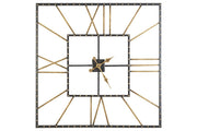 Thames Black/Gold Finish Wall Clock - Gate FurnitureOther Products