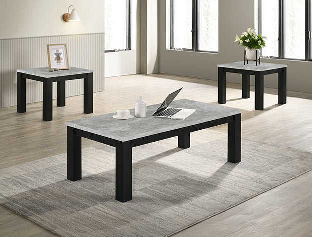 Theo 3Pk Cocktail Set - Concrete - Gate FurnitureCoffee Table