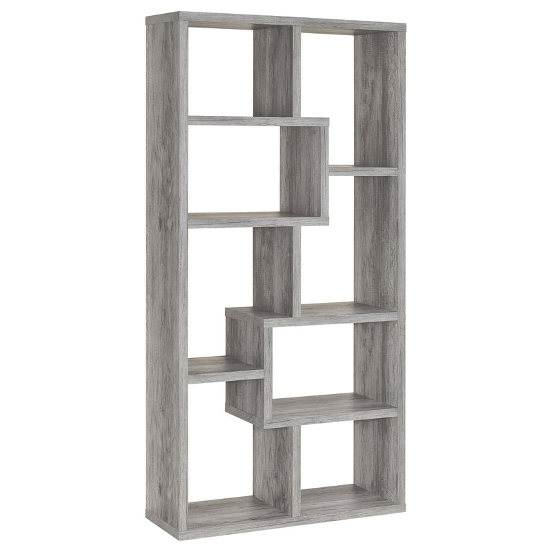 Theo 71-inch 6-shelf Bookshelf Grey Driftwood - 801137