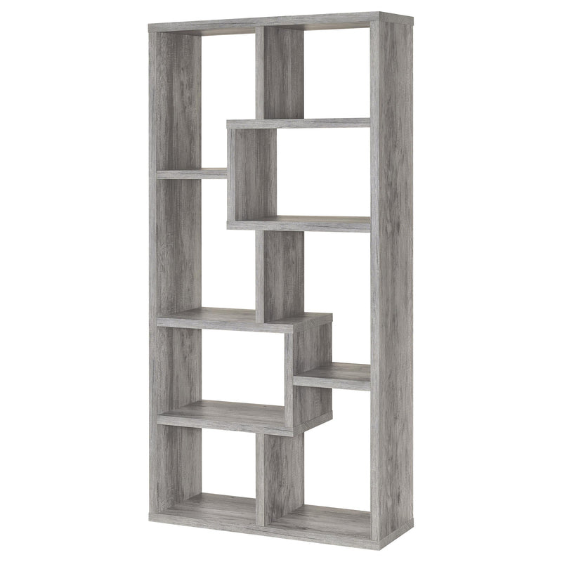Theo 71-inch 6-shelf Bookshelf Grey Driftwood - 801137