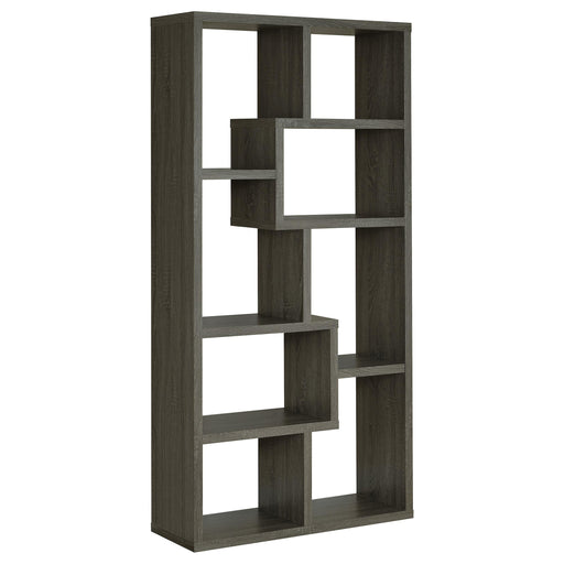 Theo 71-inch 6-shelf Bookshelf Weathered Grey - 800510