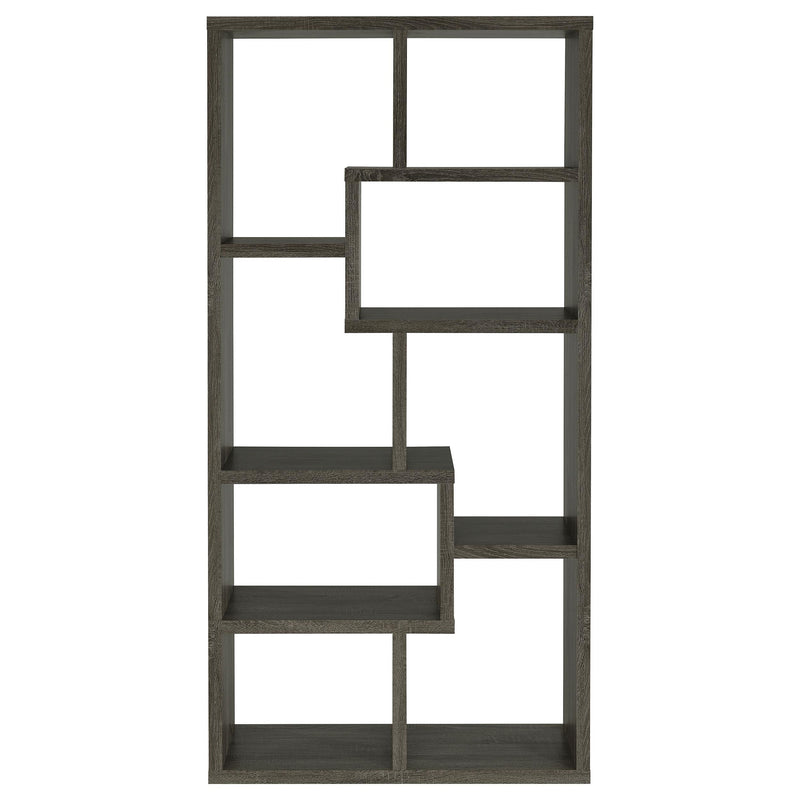 Theo 71-inch 6-shelf Bookshelf Weathered Grey - 800510