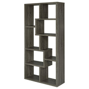 Theo 71-inch 6-shelf Bookshelf Weathered Grey - 800510