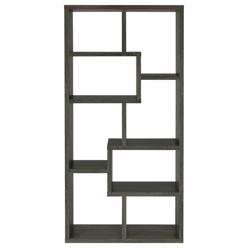 Theo 71-inch 6-shelf Bookshelf Weathered Grey - 800510