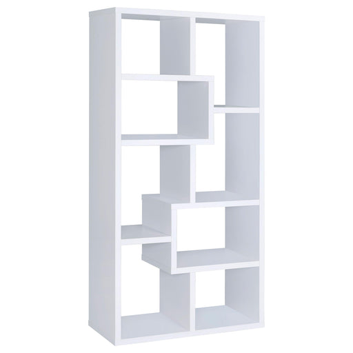 Theo 71-inch 6-shelf Bookshelf White - 800136