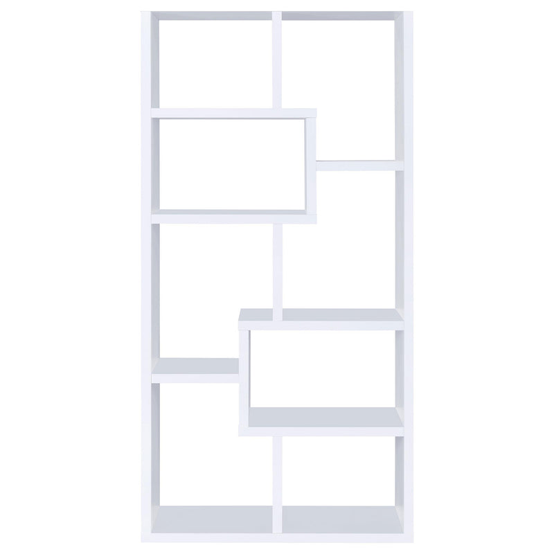 Theo 71-inch 6-shelf Bookshelf White - 800136