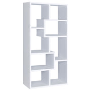 Theo 71-inch 6-shelf Bookshelf White - 800136