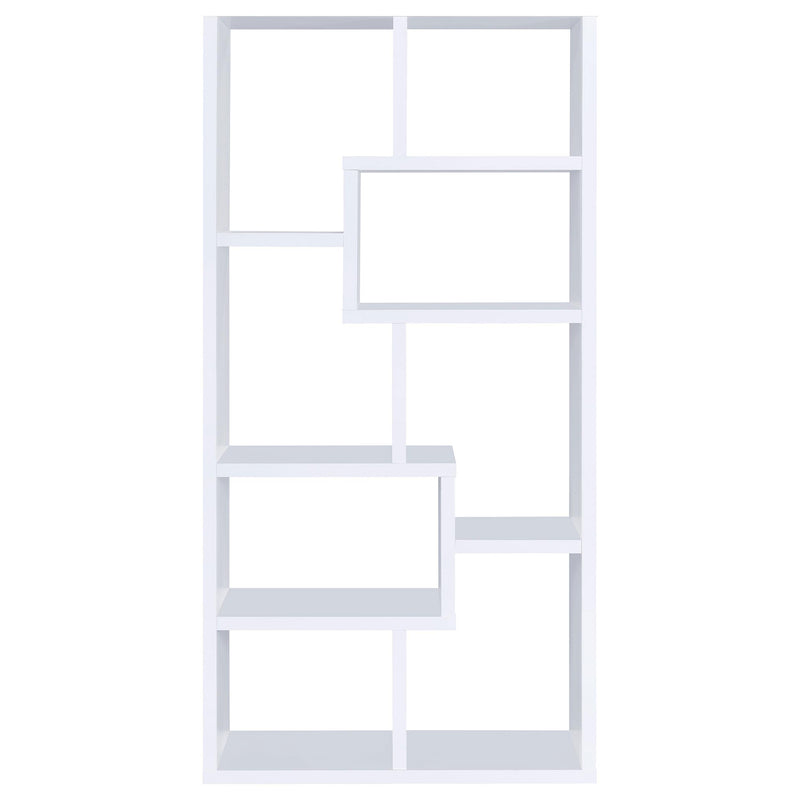 Theo 71-inch 6-shelf Bookshelf White - 800136