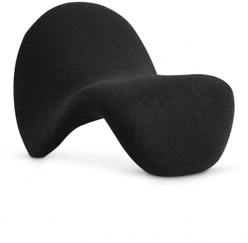 Theodore Faux Sherling Upholstered Accent Chair in Black - 548Black