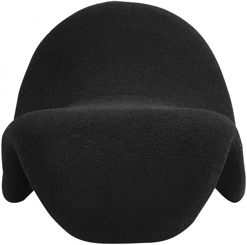 Theodore Faux Sherling Upholstered Accent Chair in Black - 548Black