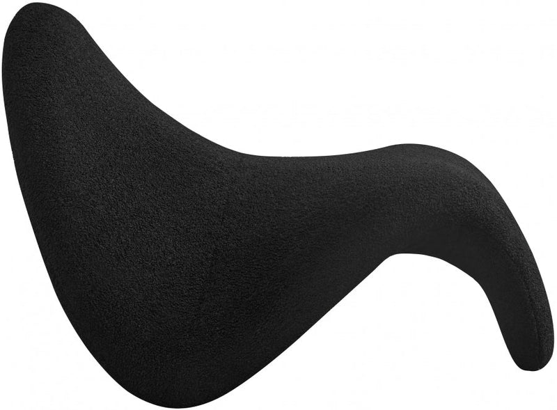 Theodore Faux Sherling Upholstered Accent Chair in Black - 548Black