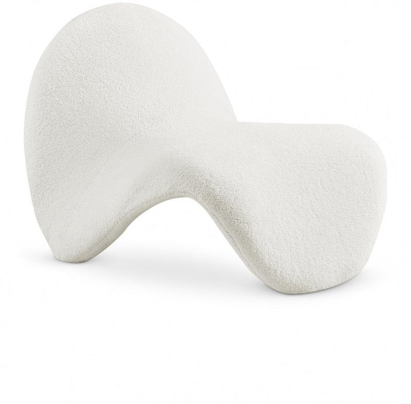 Theodore Faux Sherling Upholstered Accent Chair in Cream - 548Cream