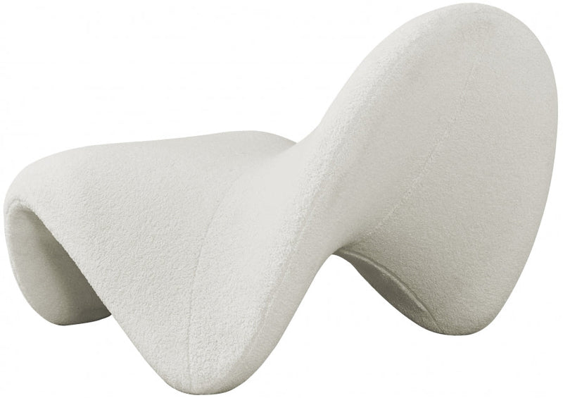Theodore Faux Sherling Upholstered Accent Chair in Cream - 548Cream