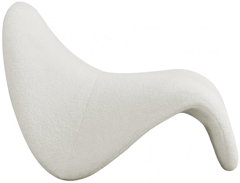 Theodore Faux Sherling Upholstered Accent Chair in Cream - 548Cream