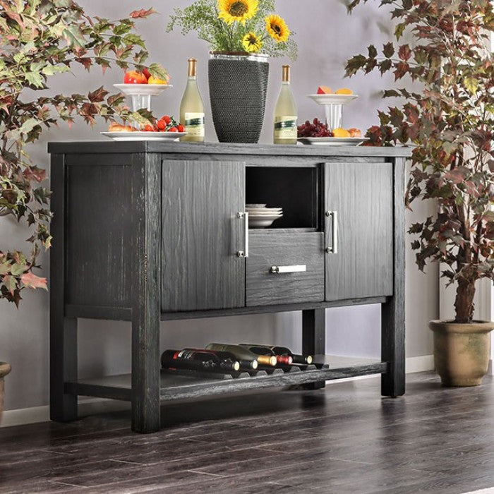 Thomaston Wire-Brushed Black Dining Table - CM3543T-TABLE