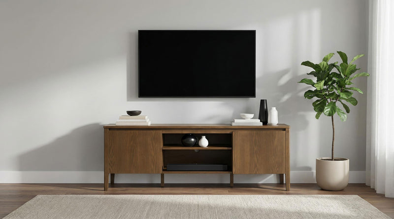 Thori 63-inch 2-door TV Stand Media Console Dark Brown - 701672
