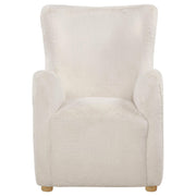 Thornton Faux Fur Upholstered Wingback Lounge Accent Chair Ivory - 903175