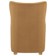 Thornton Velvet Upholstered Wingback Lounge Accent Chair Cognac - 903176