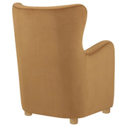 Thornton Velvet Upholstered Wingback Lounge Accent Chair Cognac - 903176