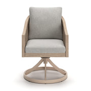 Thunder Trails Light Gray/Beige Outdoor Swivel Chair (Set of 2) - PCP612-602A