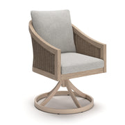 Thunder Trails Light Gray/Beige Outdoor Swivel Chair (Set of 2) - PCP612-602A