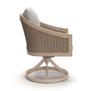 Thunder Trails Light Gray/Beige Outdoor Swivel Chair (Set of 2) - PCP612-602A