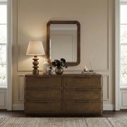 Tiberio 20" W x 42" H Solid Wood Frame Mirror in Brown - TiberioBrown-M